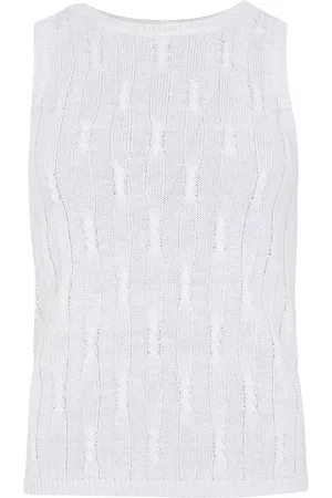Max Mara Venusia linen knitted tank top