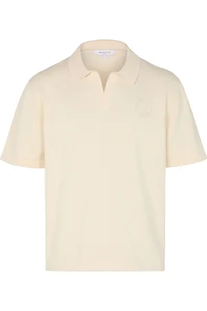 Maison Kitsuné Bold fox head embroidered knitted polo