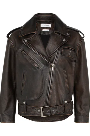 Alexander McQueen Oversize leather jacket
