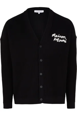 Maison Kitsuné Handwriting comfort ribbed cardigan
