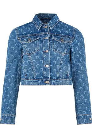 Marine Serre Moon denim boxy jacket