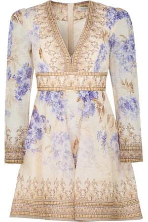ZIMMERMANN Dawning plunge mini dress