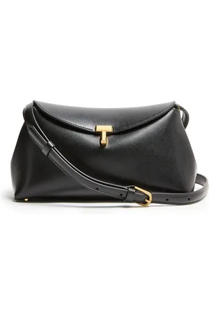 Totême T-Lock leather clutch bag