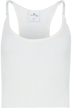 Courrèges Knitted Scuba vest top