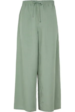 Loewe Cropped viscose and linen pants