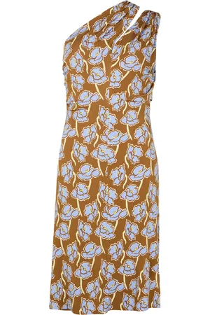 VERSACE Cocktail stretch crepe jersey midi dress