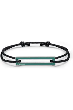 Le Gramme 1,7g polished sterling silver lacquered cord bracelet