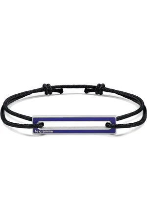 Le Gramme 1,7g polished sterling silver lacquered cord bracelet