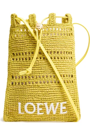 Loewe Raffia drawstring pocket