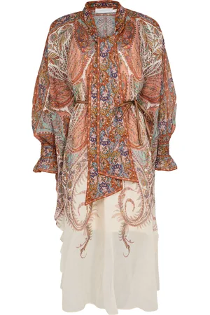ZIMMERMANN Rhiannon tie neck midi dress