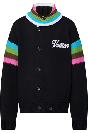 LOUIS VUITTON Embroidered Knitted Wool Varsity Blouson