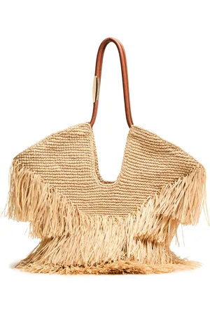 ZIMMERMANN Goldentime medium fringe tote bag