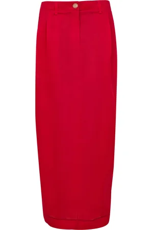 Khaite Lucian silk long skirt