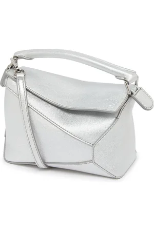 Loewe Puzzle Edge metallic calf leather mini bag