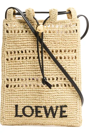 Loewe Raffia drawstring pocket