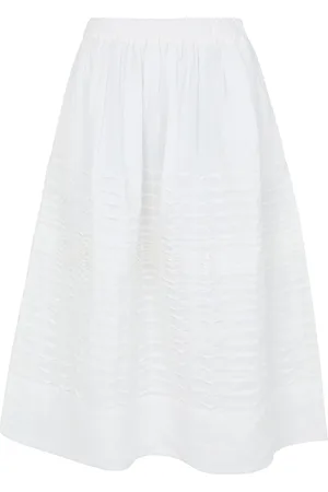 Sea New York Zora solid pleated midi skirt