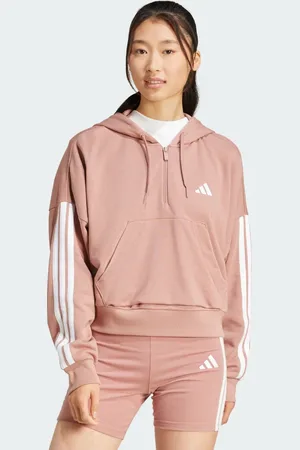 adidas Essentials 3-Stripes French Terry Hoodie met Korte Rits