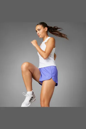 adidas Pacer All Gym Seasonal Rib High-Rise Tonal 3-Stripes Short