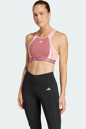 adidas TECHFIT Medium-Support High-Neck Colorblock Beha