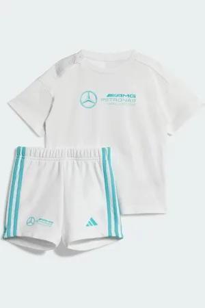 adidas MERCEDES - AMG PETRONAS FORMULA ONE TEAM DNA BABY JOGGINGPAK MET KORTE MOUWEN