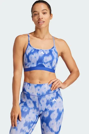adidas Aeroreact Training Essentials Light-Support Allover Print Flower Beha