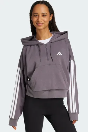 adidas Essentials 3-Stripes French Terry Hoodie met Korte Rits