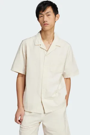 adidas Essentials Seersucker Overhemd met Korte Mouwen