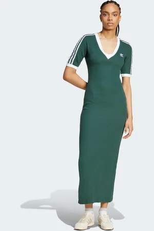 adidas Adicolor 3-Stripes Knit V-Hals Jurk