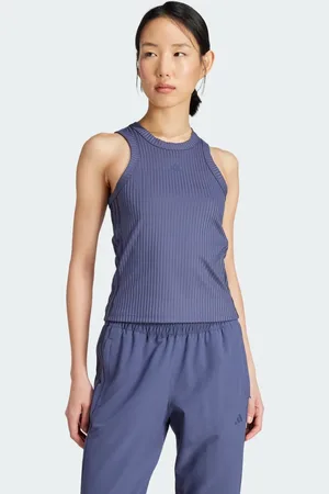 adidas All Gym Seasonal Rib Tight Fit Tonal 3-Stripes Tanktop