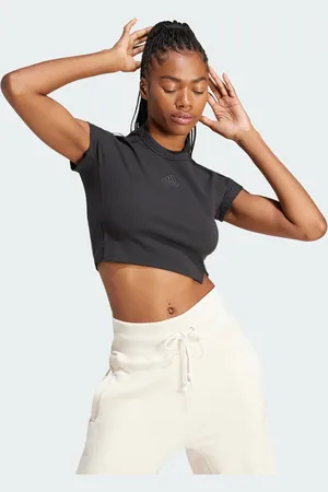 adidas Lounge Ribbed Crop T-shirt
