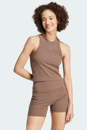 adidas Lounge Ribbed Crop Tanktop
