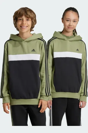 adidas Tiberio 3-Stripes Colorblock Fleece Hoodie Kids
