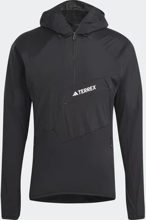adidas Techrock Ultralight Fleece Jack met Capuchon en Halflange Rits