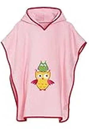 Playshoes Unisex Kinder Unisex Kinder Poncho Badjas 14 - Rosa EuleS (bis ca. 4 Jahre)
