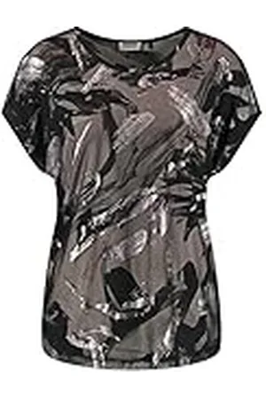Gerry Weber Dames 170229-35030 T-shirt, zwart/ecru/wit print, 36, , 36