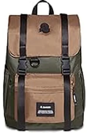 Invicta Rugzak - CHAT COLORBLOCK, legergroen - 15,6-inch pc-zak - studeerkamer, kantoor en vrije tijd - stof van ECO-materiaal - voor heren en dames