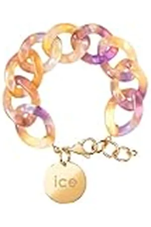 Ice-Watch ICE Jewellery - Chain Bracelet - Purple lime - XL mesh armband voor vrouwen met gouden medaille (020998)