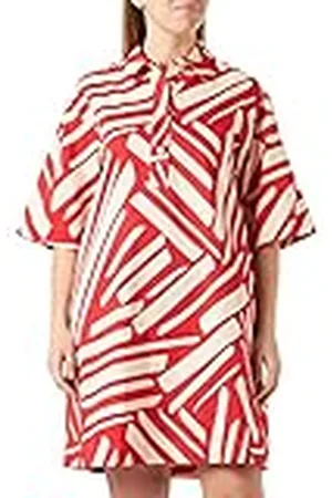 Seidensticker Dames Regular Fit Blousejurk Korte Mouw Jurk, , 40, , 40