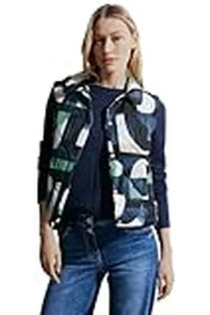 CECIL Gewatteerde bodywarmer voor dames, bedrukt, , XL