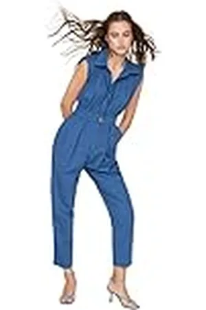 Trendyol Vrouwen Plain Gebogen Gedetailleerde Geweven Jumpsuit, , 62