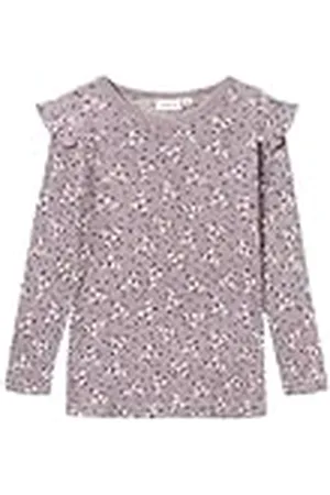 NAME IT Nmfwomi Ls Top shirt met lange mouwen voor meisjes van wol, , 110 cm