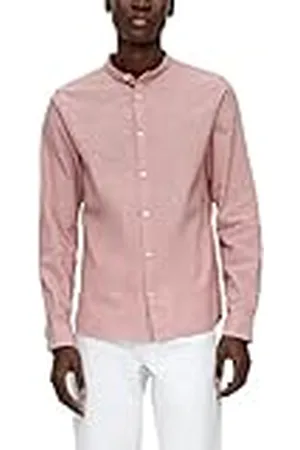 QS by s.Oliver Heren overhemd lange mouw, Orange, S