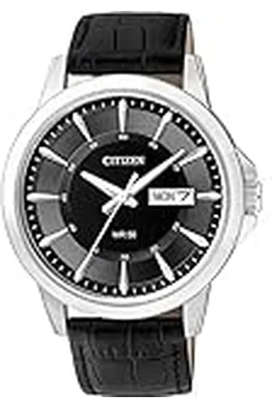 Citizen Heren analoog kwartshorloge met lederen armband BF2011-01EE, , , Eén maat, armband