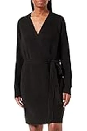Pieces® Dames Pcellen Ls Wrap Knit Dress Noos Bc Qx, , 46-48 Grote maten