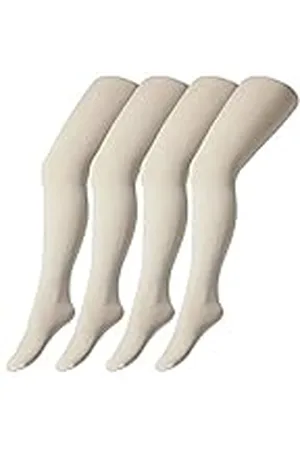 Camano Unisex kinderen Online Children Fine Tights 40 DEN 4-pack sokken, offwhite, 98/116