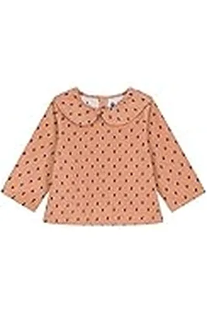 Petit Bateau Baby meisjes A08AH lange mouwen blouse, Sienna/meerkleurig, 12 maanden, , 12 Maanden