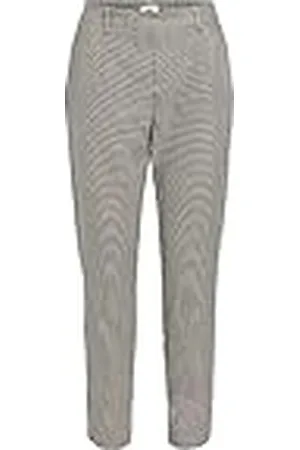 Object Dames Objlisa Slim Pant AOP Noos broek, Sandshell/Aop:konijn/zwarte ruiten, 38