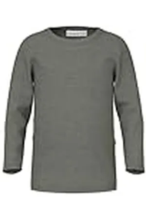 NAME IT Jongens Nmmwang Wool Needle Ls Top Solid Noos shirt met lange mouwen, , 92 cm