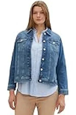 TOM TAILOR Dames 1042191 Jeansjack, 10110-Blue Denim, 46, , 46