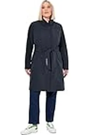 Ulla Popken Hyprar Softshell-renchcoat voor dames, waterafstotend, met riem, , 46-48